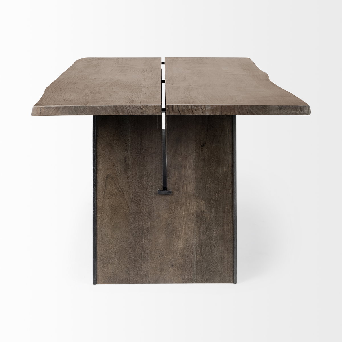 Ledger 84'L x 38'W Trestle Dining Table | Modern | Brown Wood | Seats 8, by Mercana, 84" length x 38" width x 30" height View 4