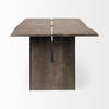 Ledger 84'L x 38'W Trestle Dining Table | Modern | Brown Wood | Seats 8, by Mercana, 84" length x 38" width x 30" height thumbnail 4