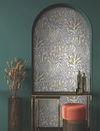Coral Leaves Taupe & Black Wallpaper thumbnail 2