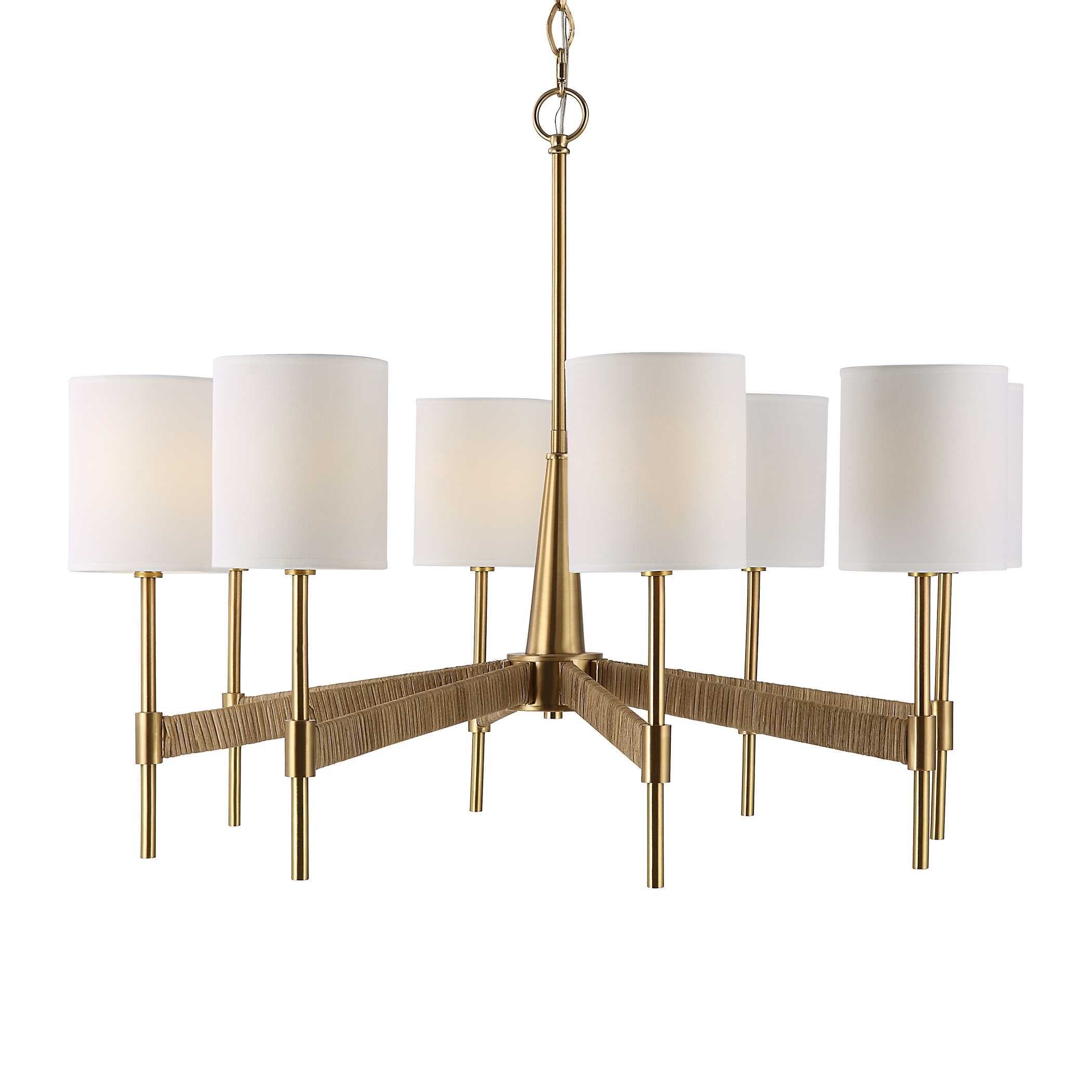 Lautoka Rattan 8 Light Chandelier large image 