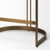 Hollyfield Low Back 24.75in Seat Counter Stool | Cognac Brown Leather, Counter & Bar Stool by Mercana, 20.5" length x 19.7" width x 28.7" height thumbnail 7