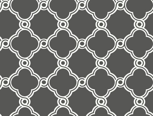 Open Trellis Grey Wallpaper