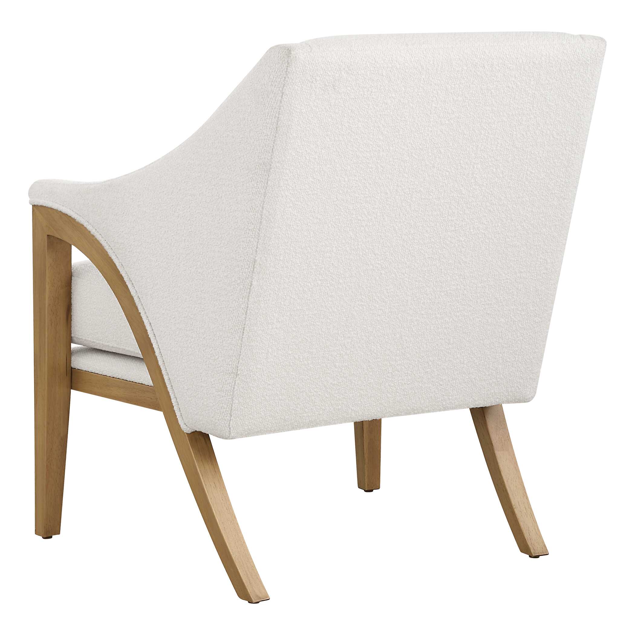 Evolve White Fabric Accent Chair, Furniture by Uttermost, 28.5" width x 35" height x 33" depth View 8
