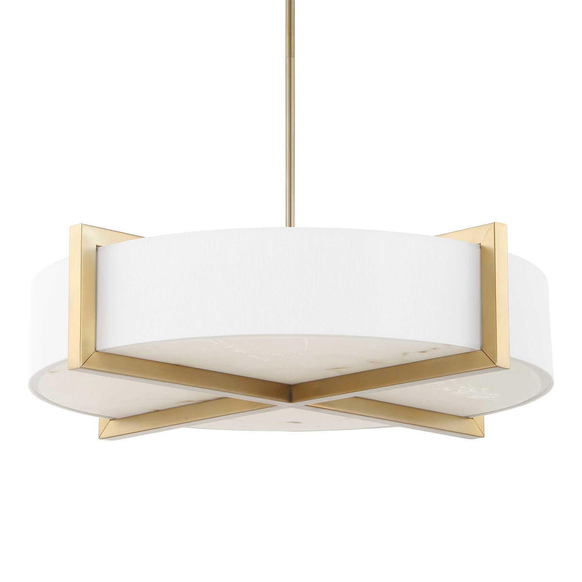 Cresson 4 Light Drum Pendant, by Uttermost, 6.5" height x 30" diameter View 3
