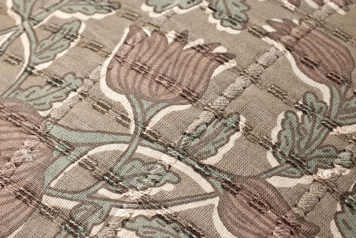 Jean Stoffer x Loloi Taupe Pillow, Decorative Pillow, 18" length x 18" width View 3