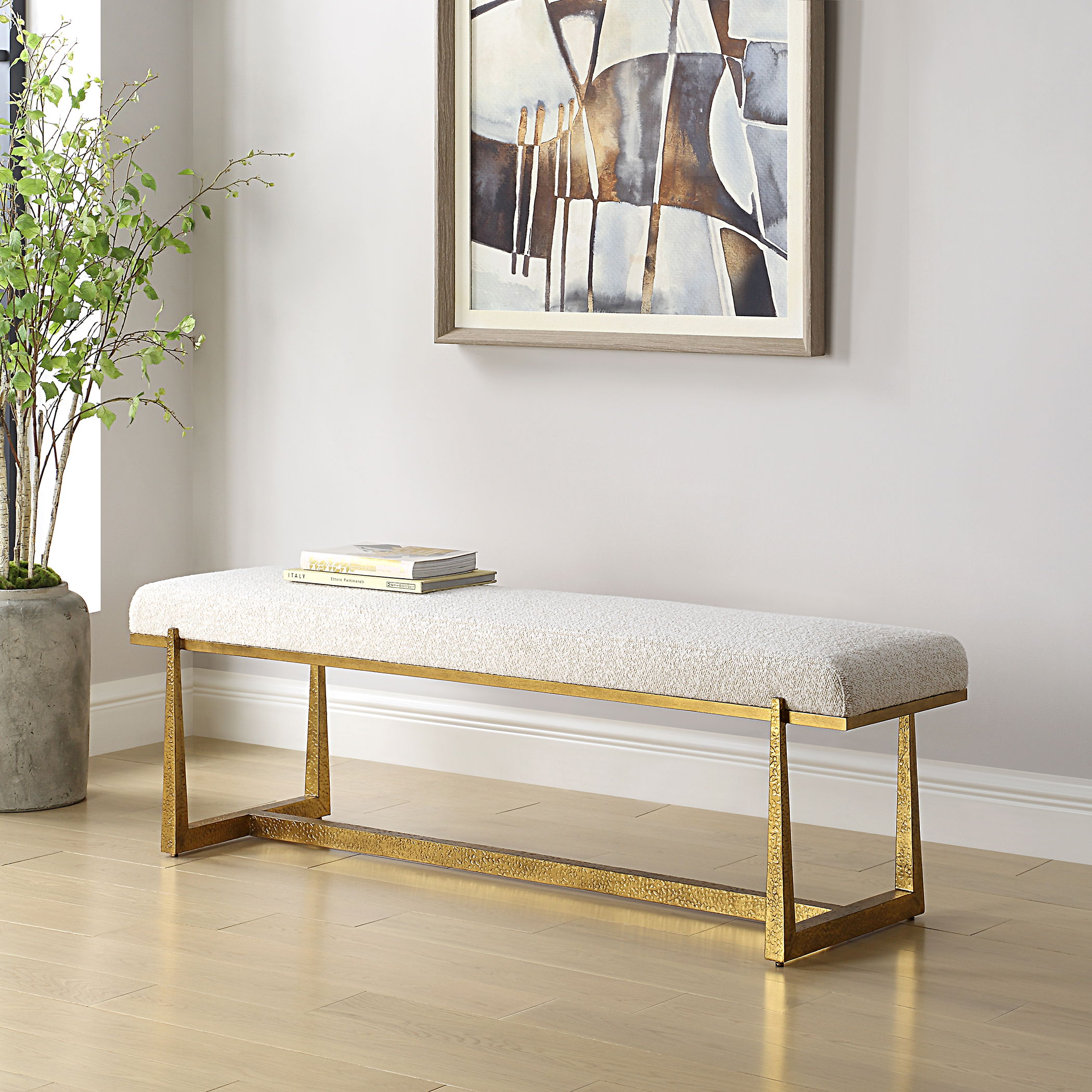 Midas Antique Gold Bench large image 