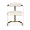 Hollyfield II Cream Fabric Seat with Gold Iron Frame Dining Chair, by Mercana, 20.47" length x 21.26" width x 29.53" height thumbnail 7
