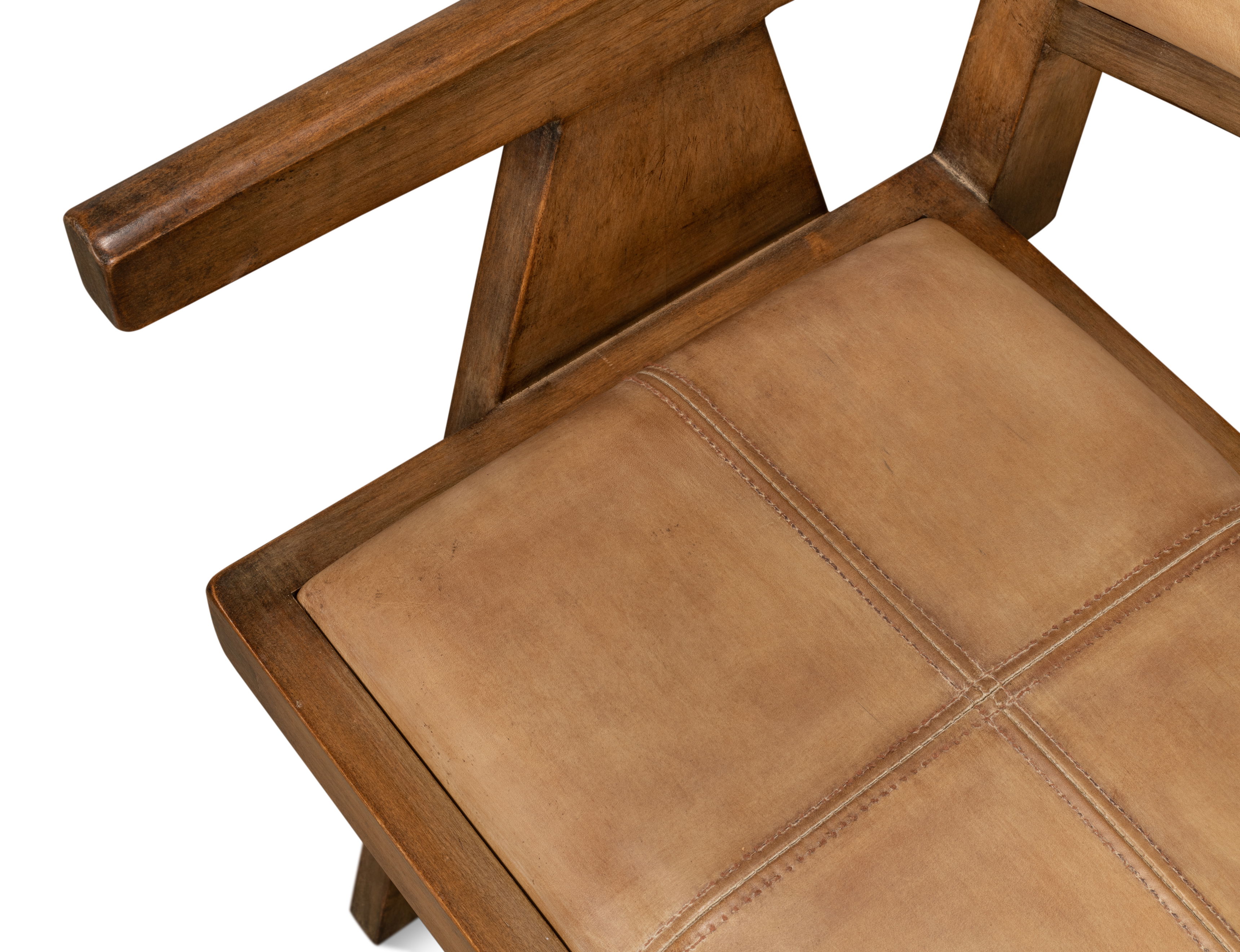Angus Chair, Brown W/Brown Leather large image 