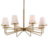 Lassen 8 Light Brass Chandelier thumbnail 5