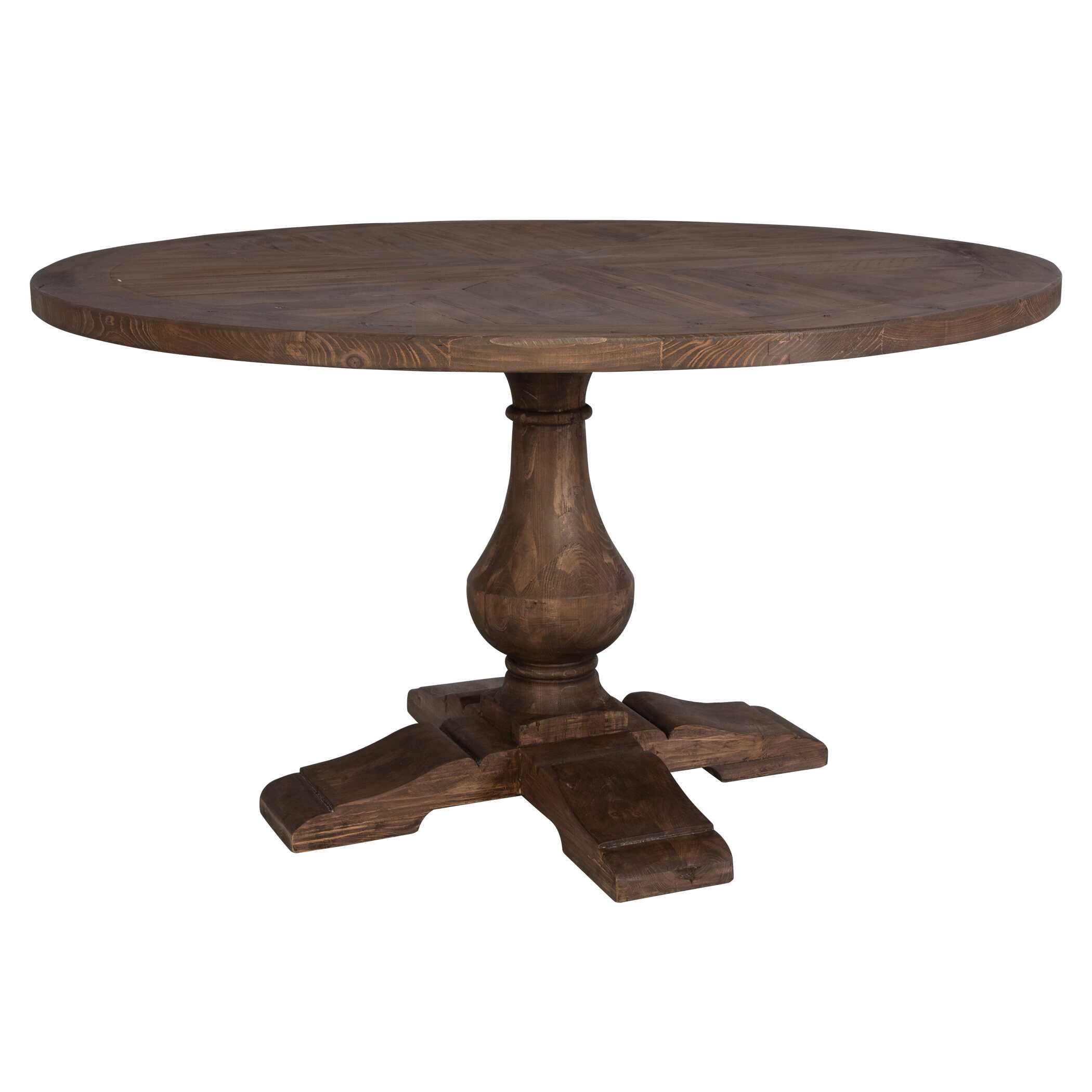 Stratford Wood Round Dining Table, Furniture by Uttermost, 54" width x 30" height x 54" depth View 4