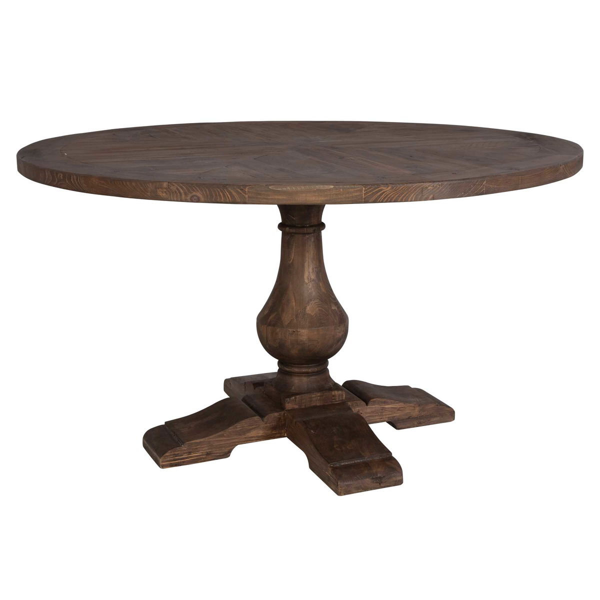 Stratford Wood Round Dining Table, by Uttermost, 54" width x 30" height x 54" depth View 4