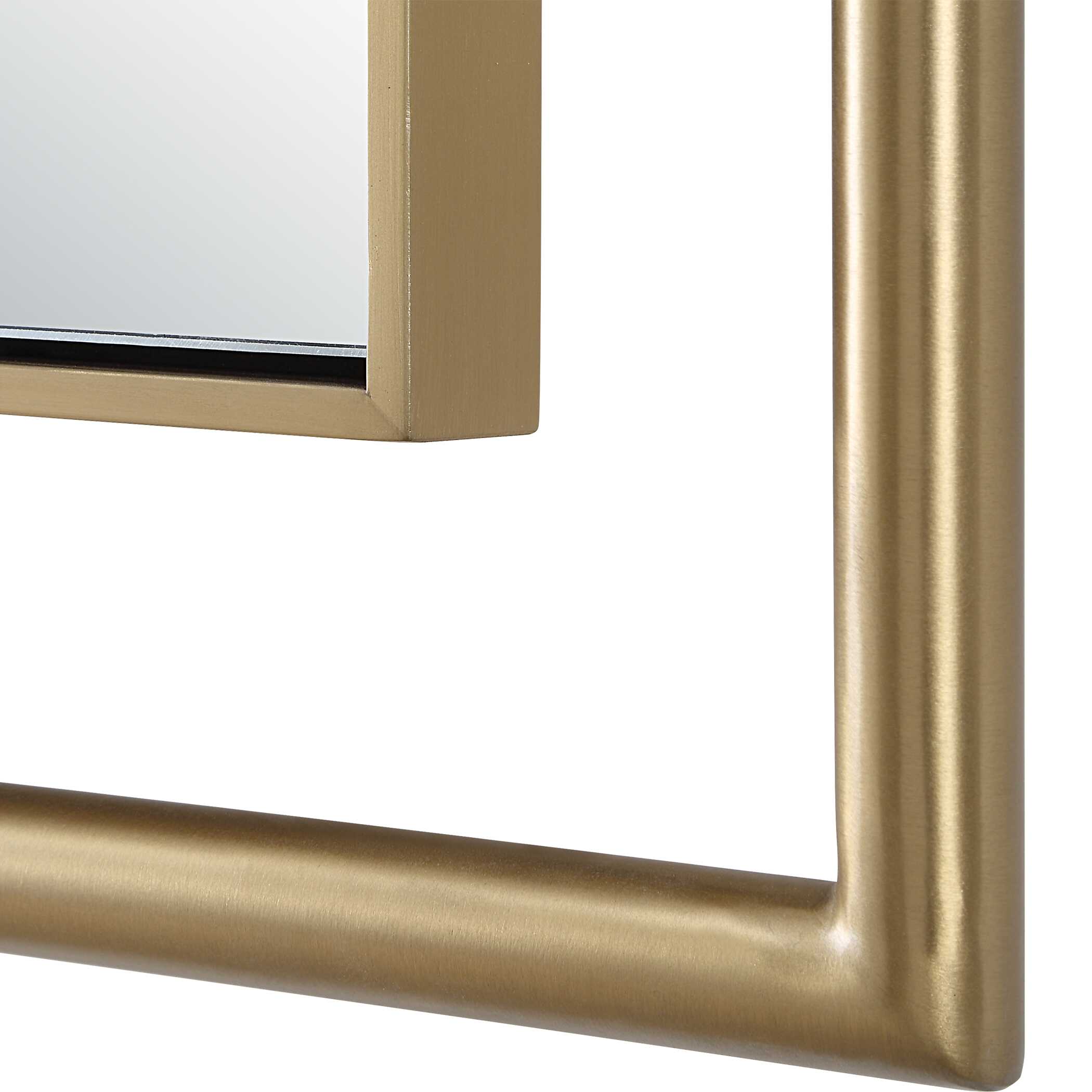 It's All Connected Rectangle Brass Mirror, by Uttermost, 30" width x 40" height x 1" depth View 6