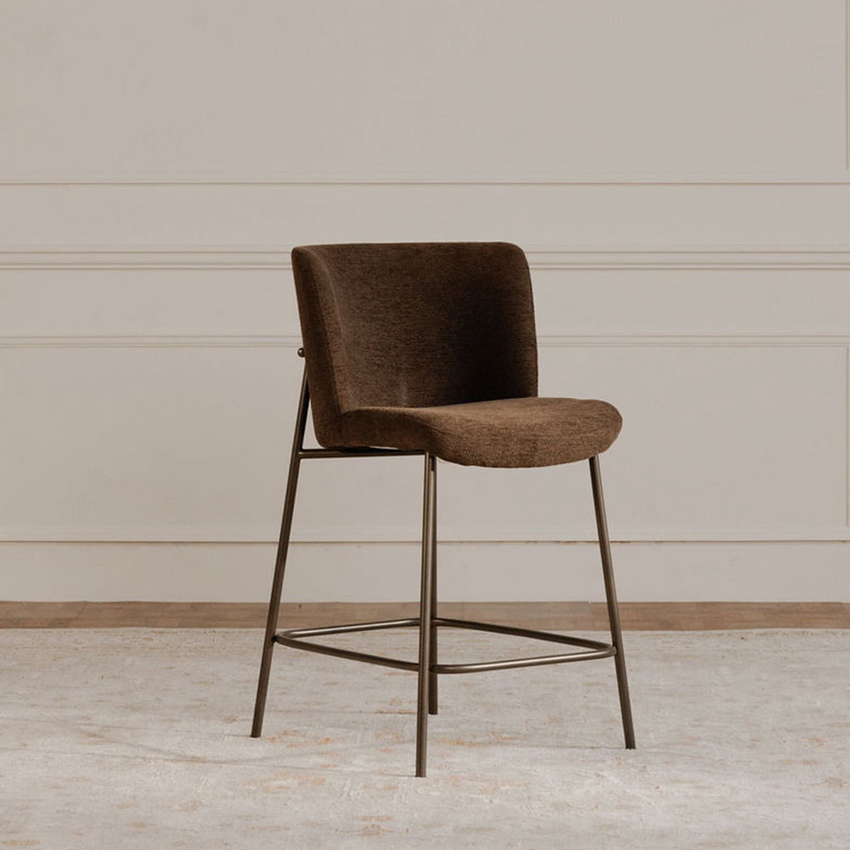Early Bar Stool Dark Brown, Counter & Bar Stool by Moe's Home, 21.7" width x 41" height x 23.4" depth View 6