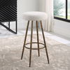 Braven White Fabric Counter Stool thumbnail 1