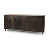 Tucker Dark Brown with Carved Arch Pattern 4 Door Sideboard, Sideboards & Buffet by Mercana, 71.75" length x 15" width x 30.25" height thumbnail 1