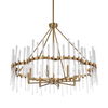 Crystal Stick 8 Light Brass Chandelier, Ceiling Light by Uttermost, 38.75" width x 31.25" height x 38.75" diameter x 38.75" depth thumbnail 7