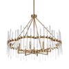 Crystal Stick 8 Light Brass Chandelier, Pendant by Uttermost, 38.75" width x 31.25" height x 38.75" diameter x 38.75" depth thumbnail 7