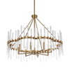 Crystal Stick 8 Light Brass Chandelier, Pendant by Uttermost, 38.75" width x 31.25" height x 38.75" diameter x 38.75" depth thumbnail 7