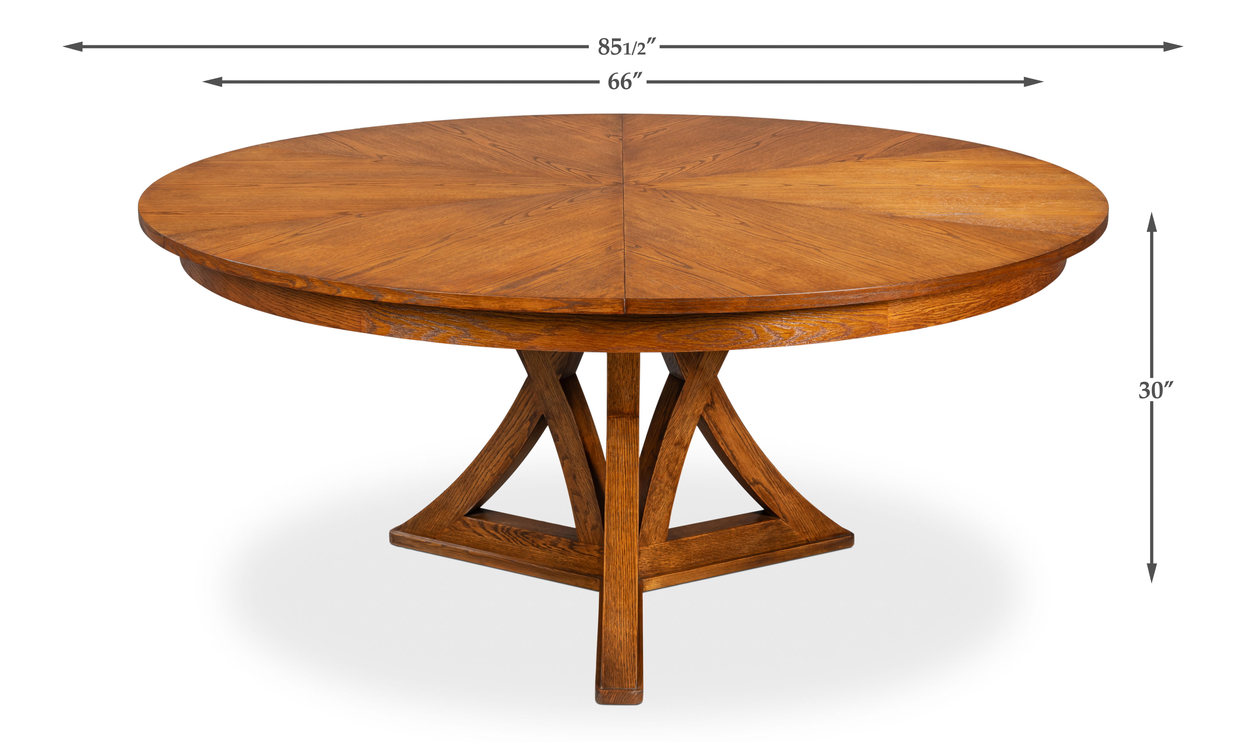 Casual Jupe Dining Table,Tobacco Brn,Lg large image 