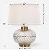 Estelle Glass Table Lamp, by Uttermost, 1'5" width x 1'10" height x 1'5" depth thumbnail 3