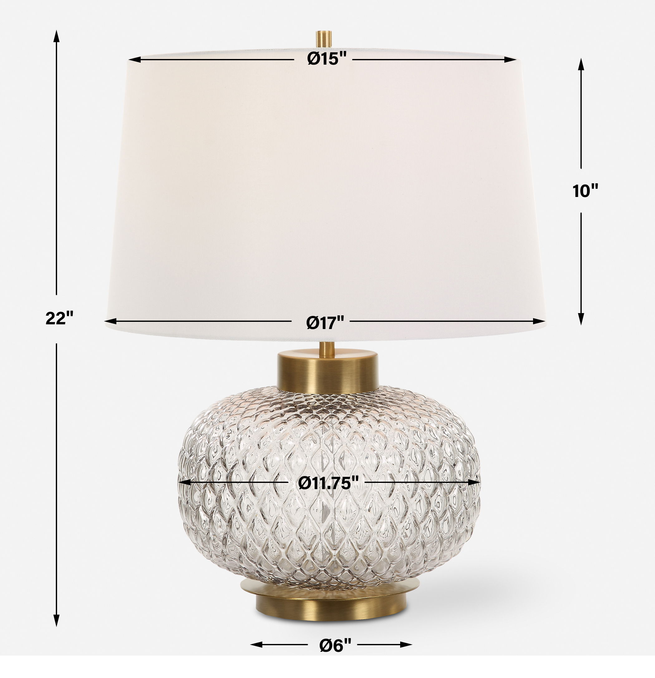 Estelle Glass Table Lamp large image 