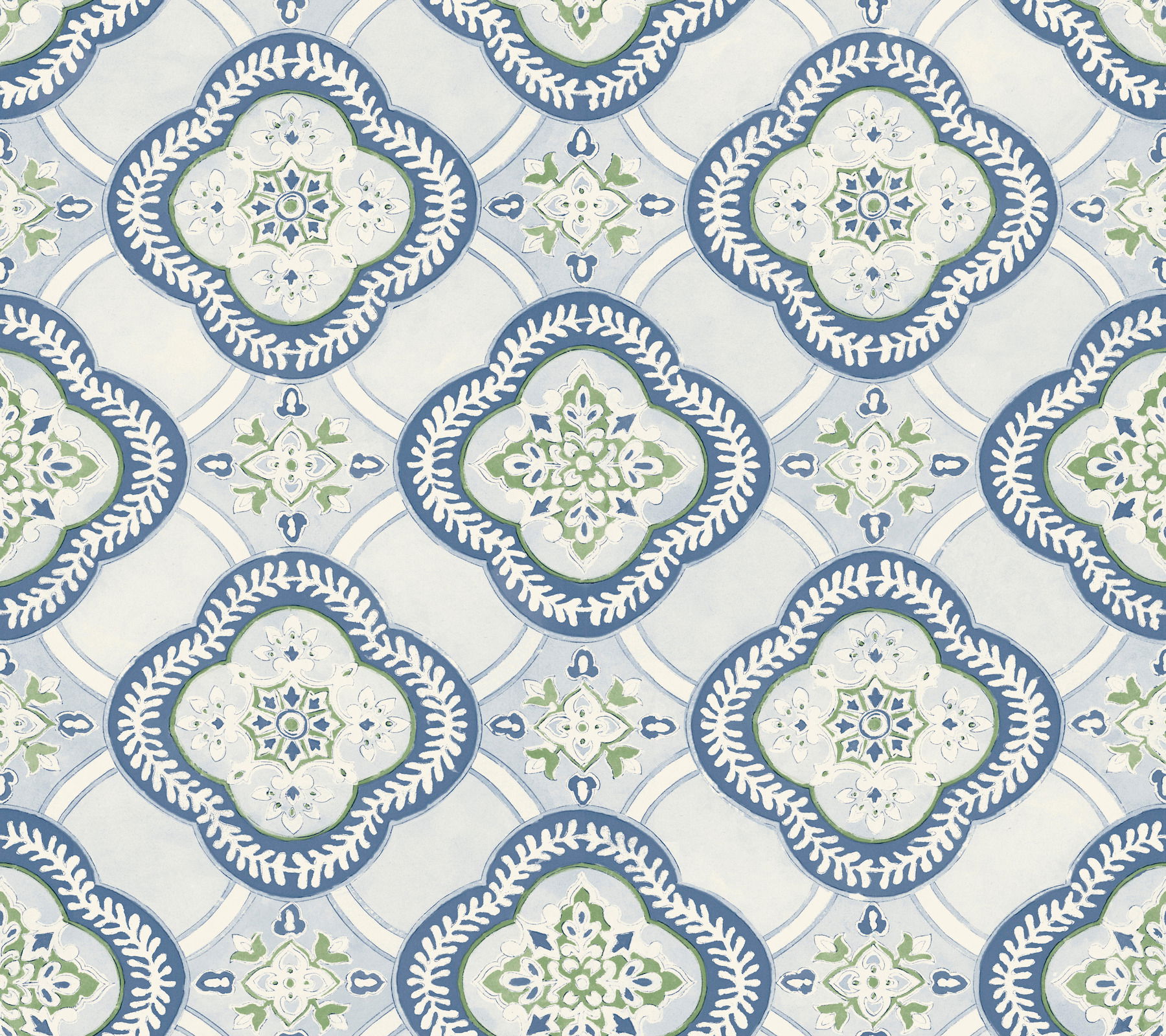 Garden Trellis Cobalt Wallpaper large image 