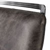 Kavalan 37.5' Total Height Ebony Leather Seat Black Metal Frame Bar Stool thumbnail 6