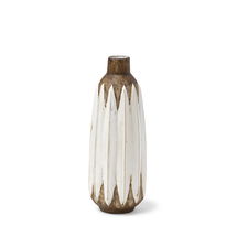 Online Designer Bedroom Sisko I Short Rustic Brown White Ceramic Vase