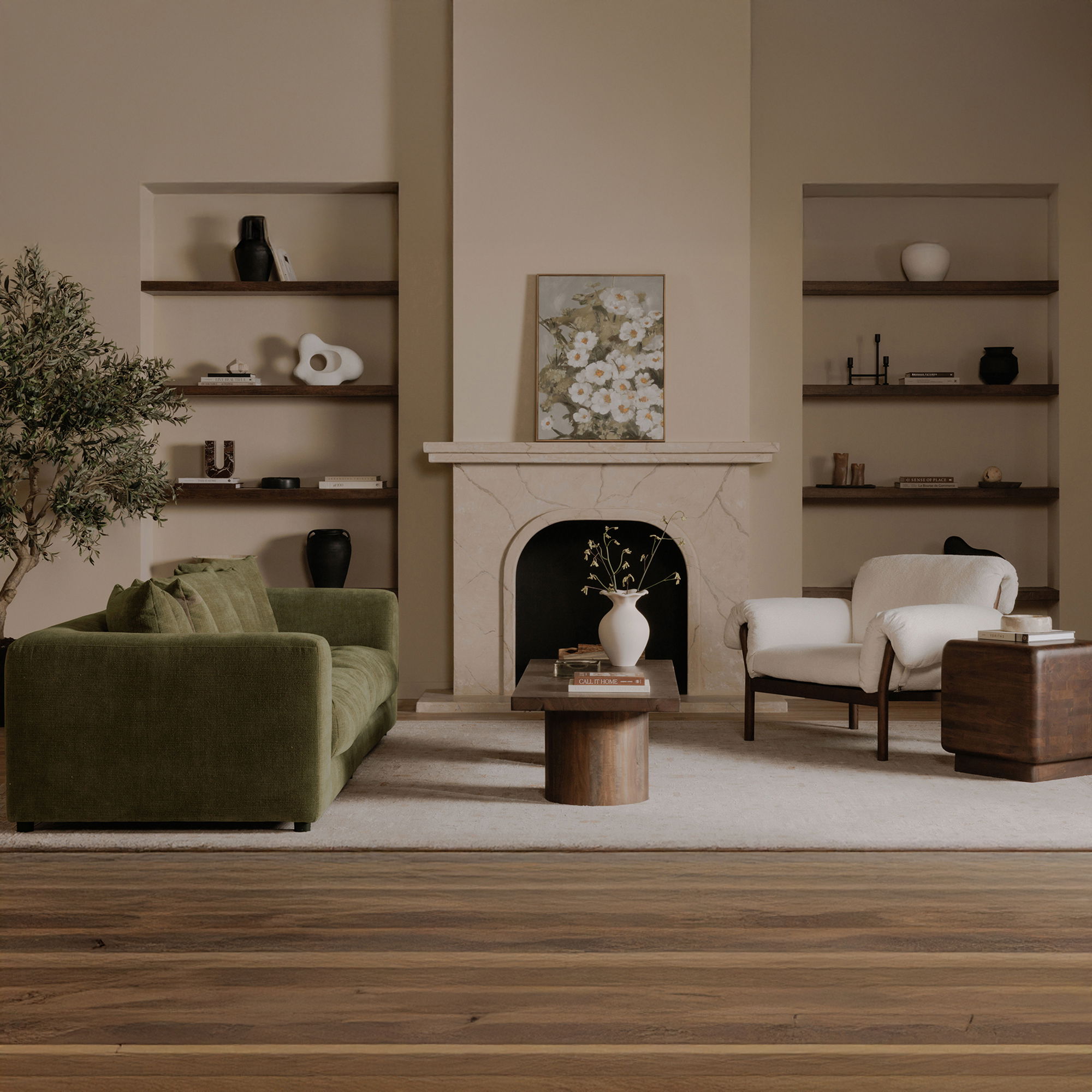 Cardero Lounge Chair Ivory, Accent Chair by Moe's Home, 44.5" width x 31.5" height x 39" depth View 8