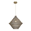 Sigh Woven Brass 1 Light Pendant, by Uttermost, 1'8" width x 1'8.6" height x 1'8" diameter x 1'8" depth thumbnail 3