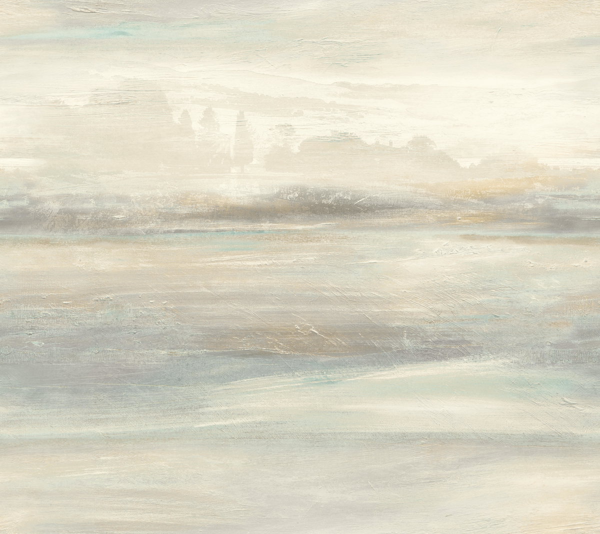 Soothing Mists Scenic Blue & Beige Peel & Stick Wallpaper, by York Wall, 20' length x 2'3" width x 0.02" depth