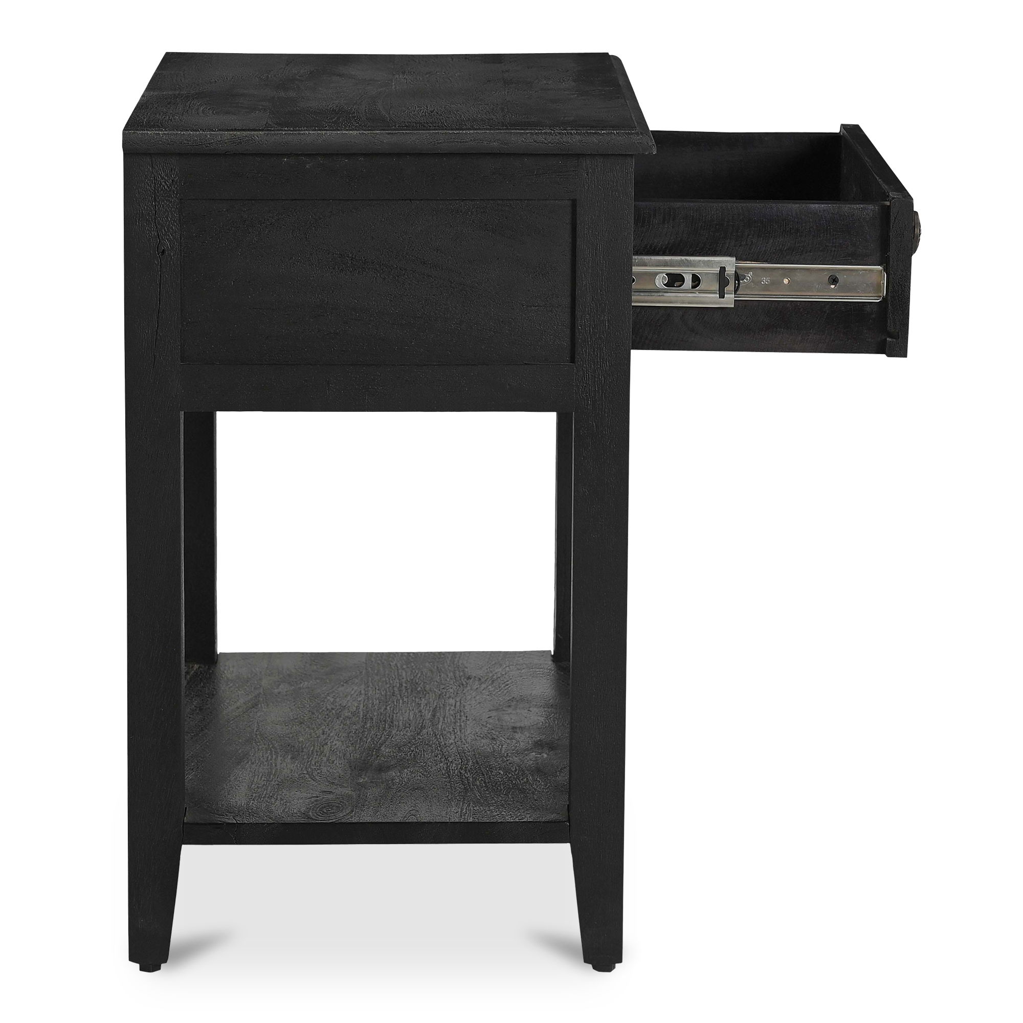 Corrine Nightstand Antique Black, by Moe's Home, 19" width x 23" height x 14" depth View 6