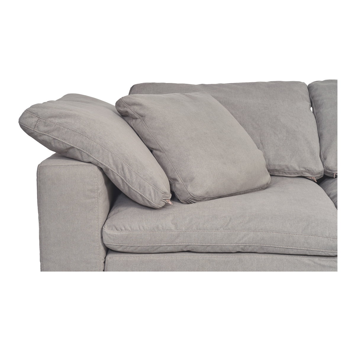 Clay Modular Sofa Light Grey, Sectional Sofa by Moe's Home, 133.5" width x 32.5" height x 44.5" depth View 5