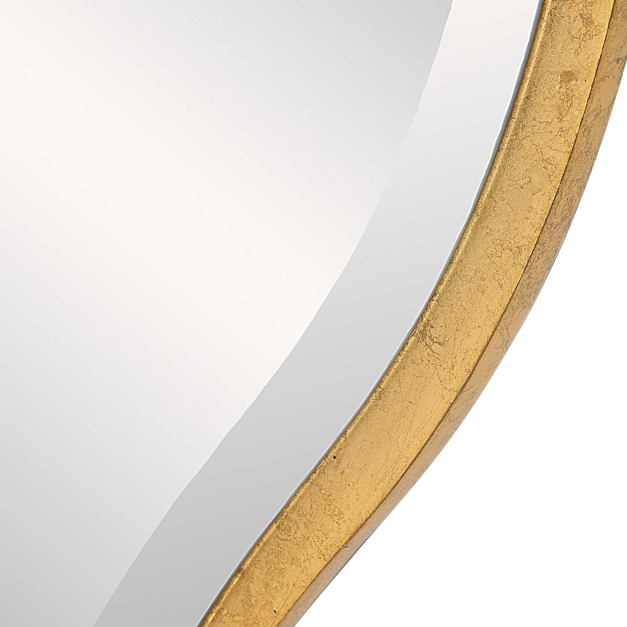 Aneta Large Gold Round Mirror large image 