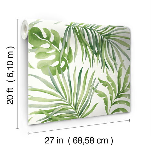 Paradise Palm Green Peel & Stick Wallpaper