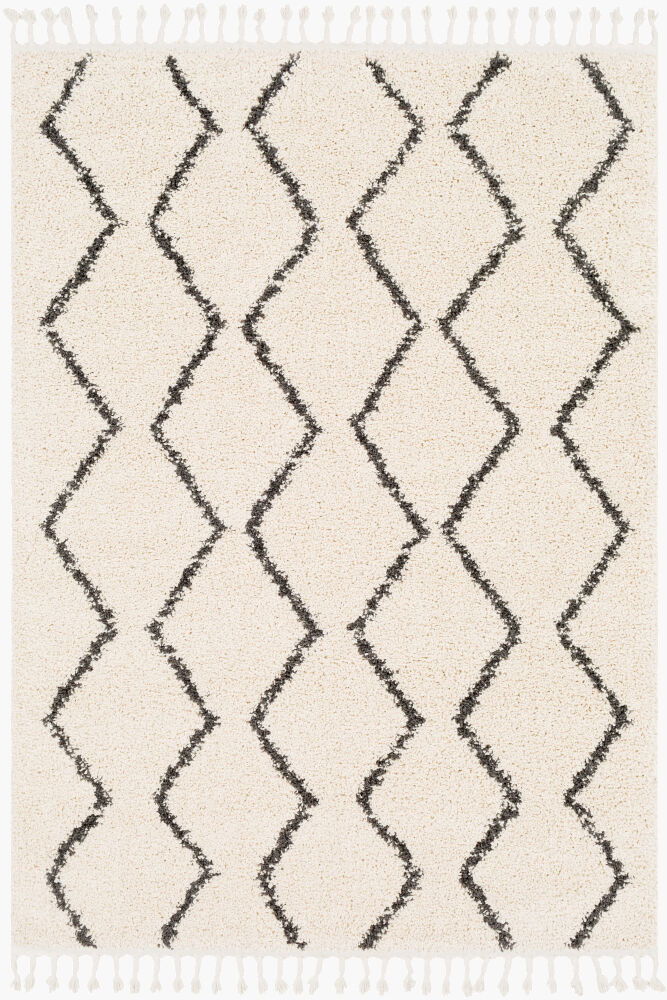 Berber Shag Machine Woven Rug, by Surya, 7'2.61" length x 5'2.99" width