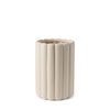 Mira Tall Textured Blush Beige Fluted Ceramic Vase thumbnail 0