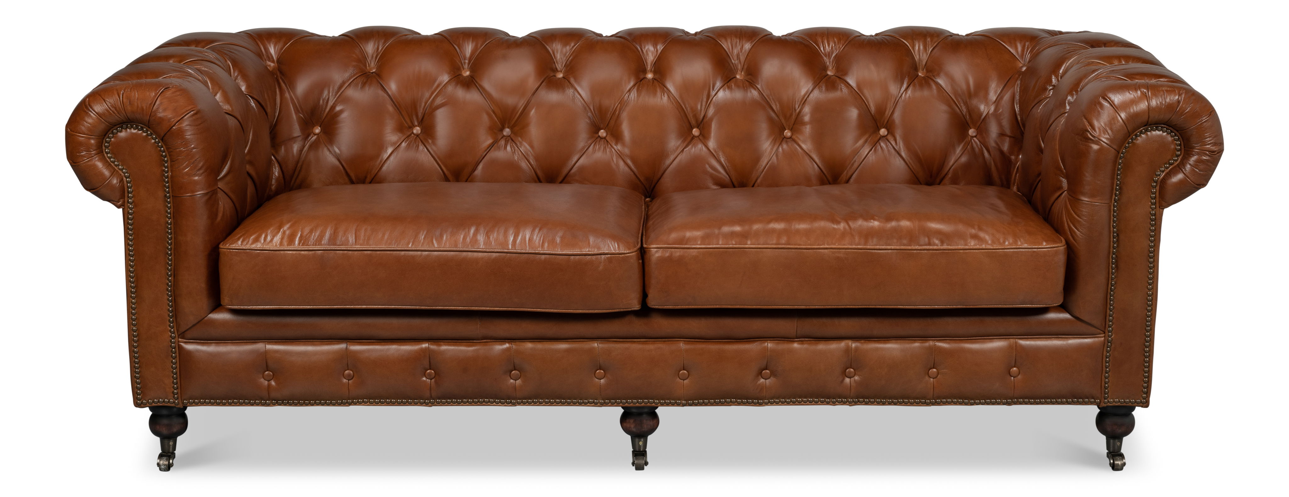 Castered Chesterfield Sofa large image 