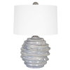 Waves Blue & White Accent Lamp, Table Lamp by Uttermost, 18" width x 26" height x 18" depth thumbnail 8