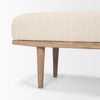 Shae Brown Wood with Oatmeal Fabric Bench, Benche by Mercana, 56" length x 18" width x 19" height thumbnail 9