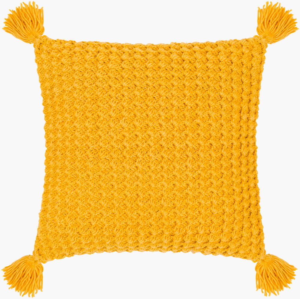 Makrome Accent Pillow Down, Decorative Pillow by Surya, 18" length x 18" width