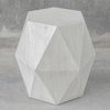 Volker White Geometric Accent Table, Side & End Table by Uttermost, 18" width x 18" height x 15.6" depth thumbnail 4