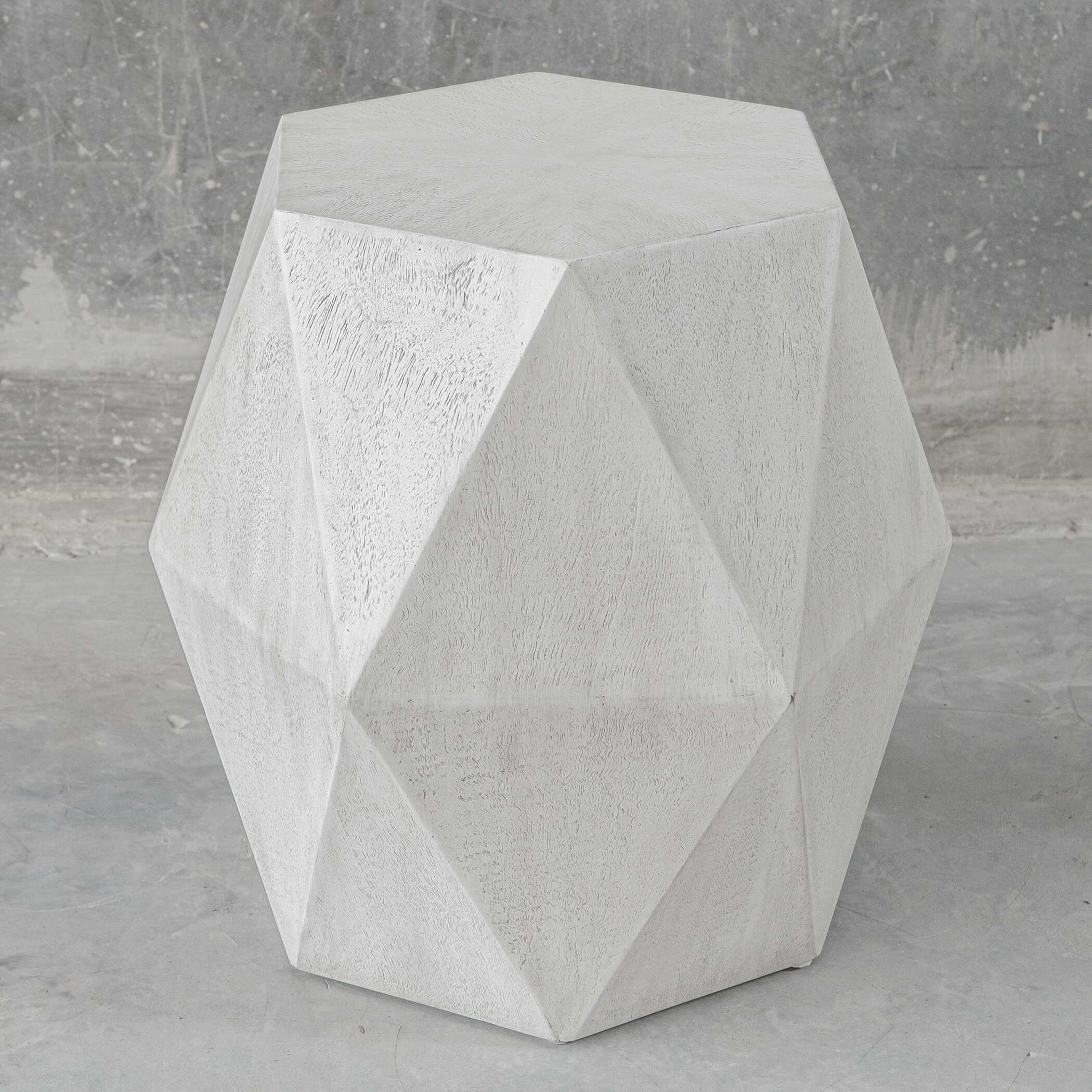 Volker White Geometric Accent Table large image 