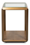 Gilbert Shagreen Side Table  Tawny Brown, by Sarreid, 1'6" length x 1'6" width x 2' height thumbnail 2
