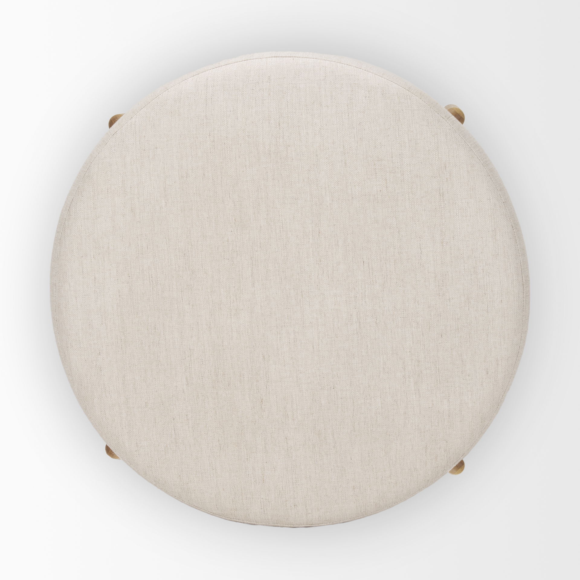 Gwynn Beige Fabric with Light Brown Wood Ottoman large image 
