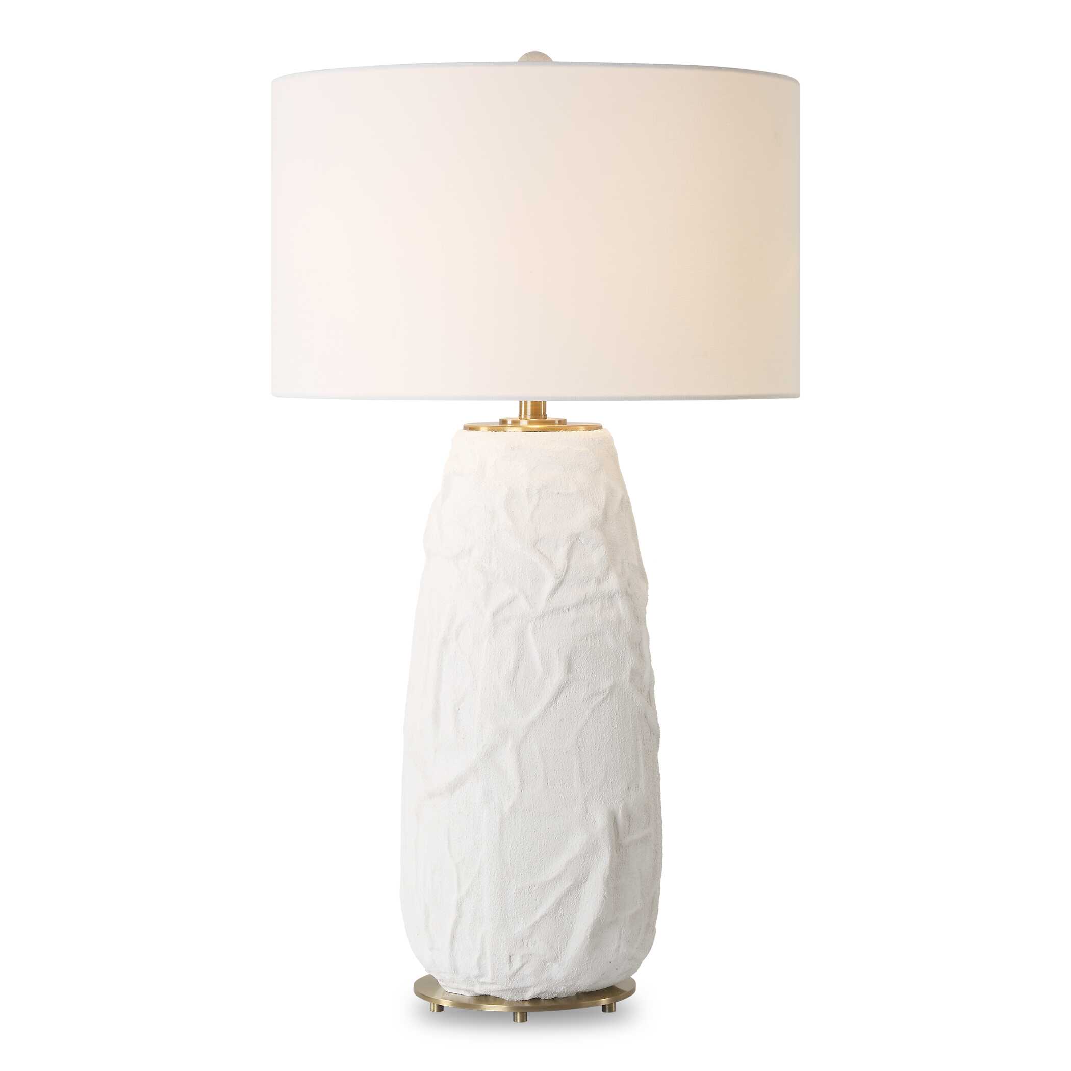 Vida White Table Lamp, by Uttermost, 19" width x 33" height x 19" depth View 1