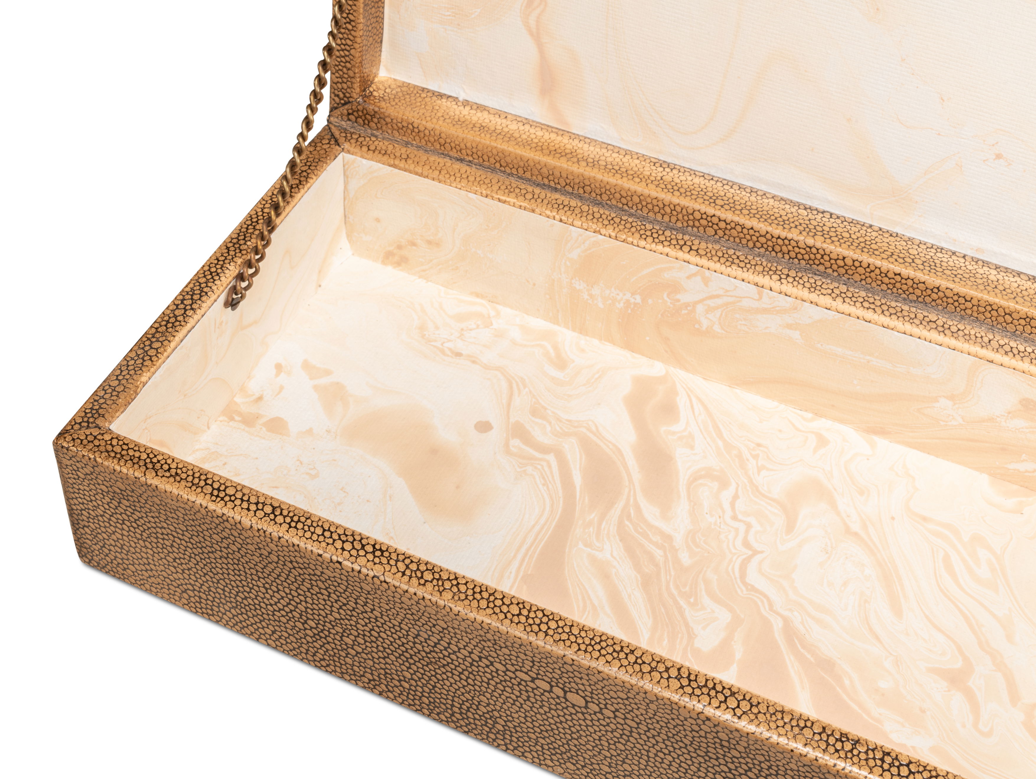Gatsburg Shagreen Box, Tawny Brown, S/2 large image 