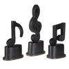 Music Notes Metal Figurines Set/3, Decorative by Uttermost, 4.75" width x 11.75" height x 3.25" depth thumbnail 3