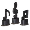 Music Notes Metal Figurines Set/3, Figurines & Statue by Uttermost, 4.75" width x 11.75" height x 3.25" depth thumbnail 3