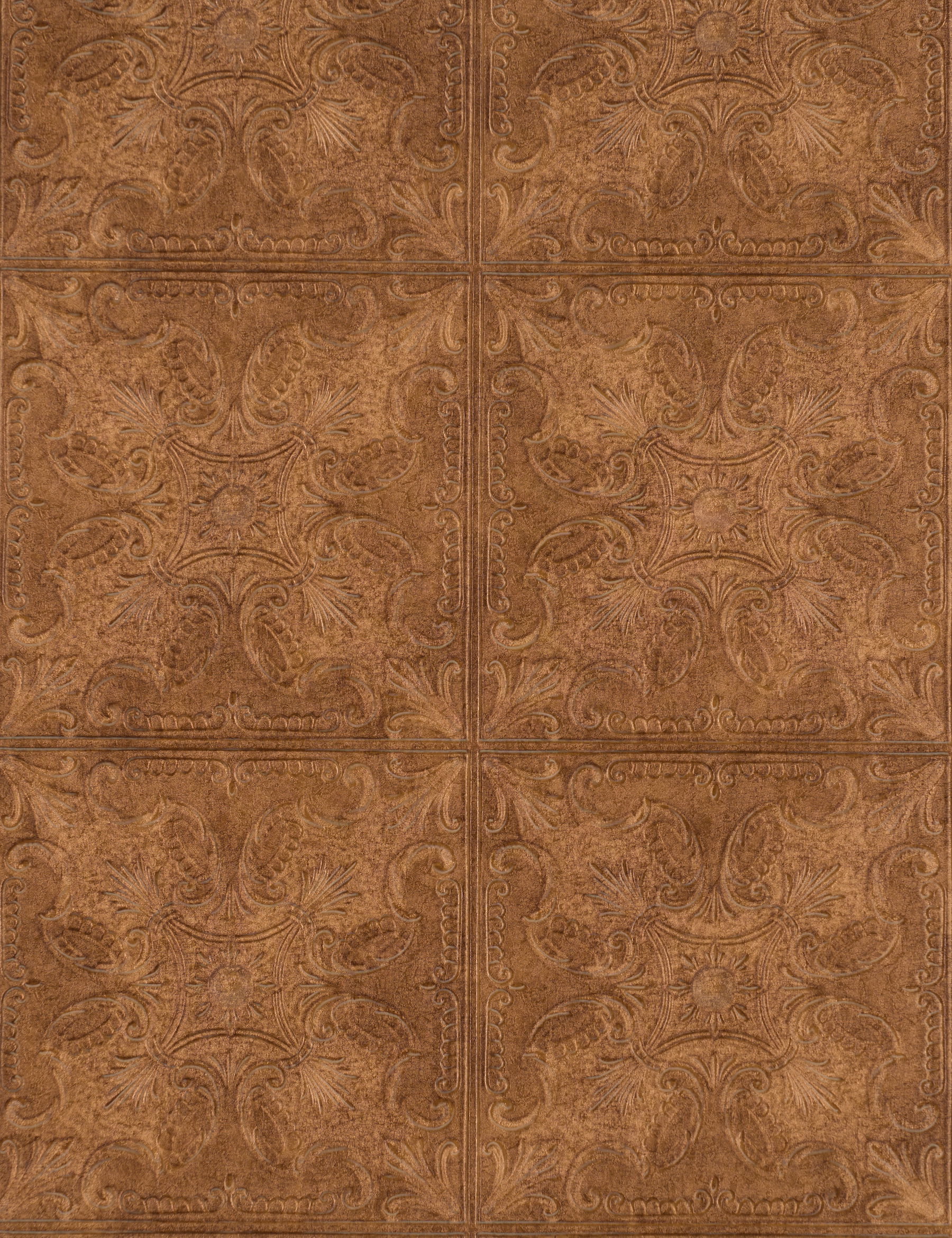 Tin Tile Brown Wallpaper large image 